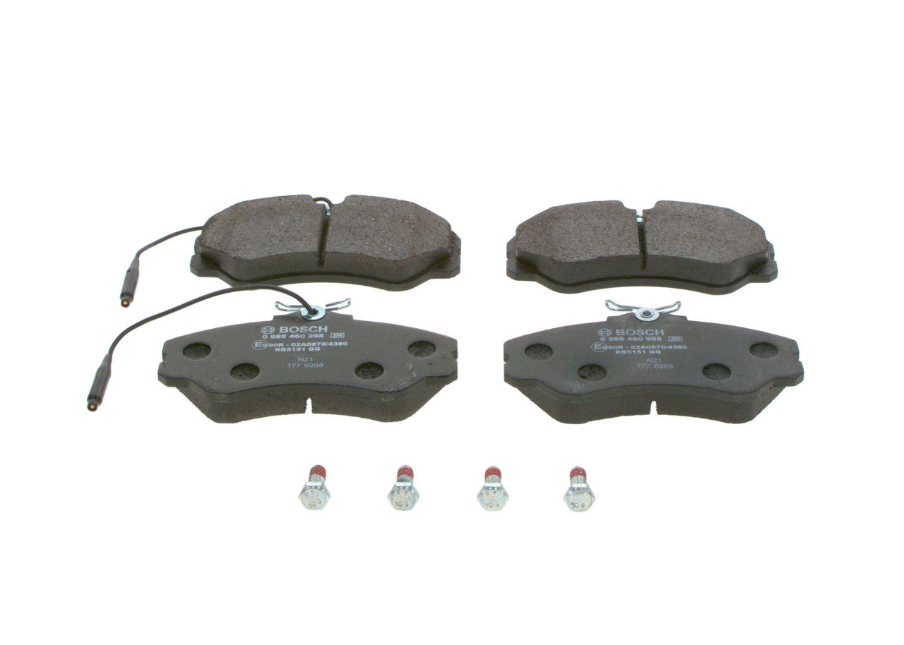 Acquista online BOSCH Kit pastiglie freni Art.: 0 986 460 998