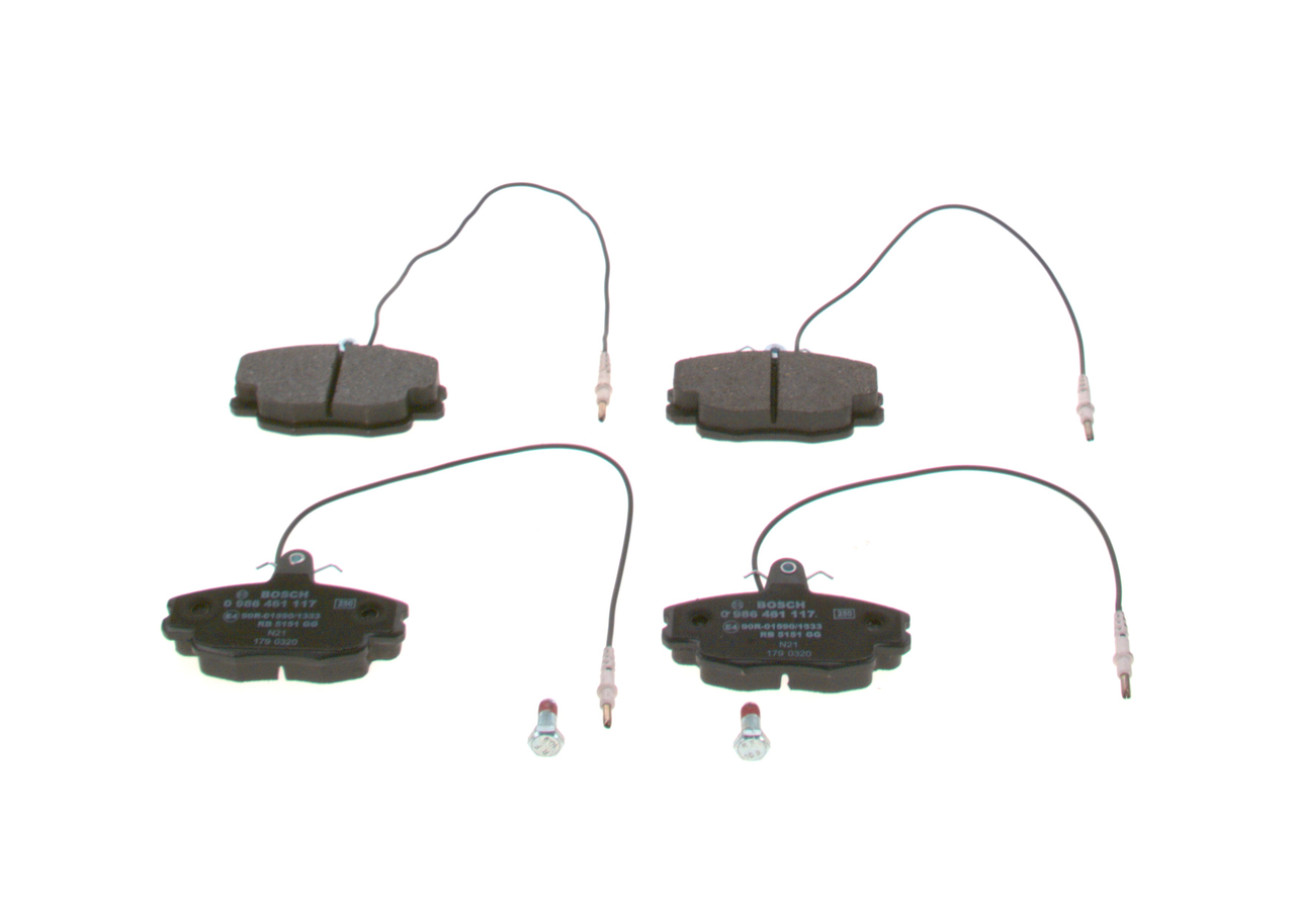 Acquista online BOSCH Kit pastiglie freni Art.: 0 986 461 117
