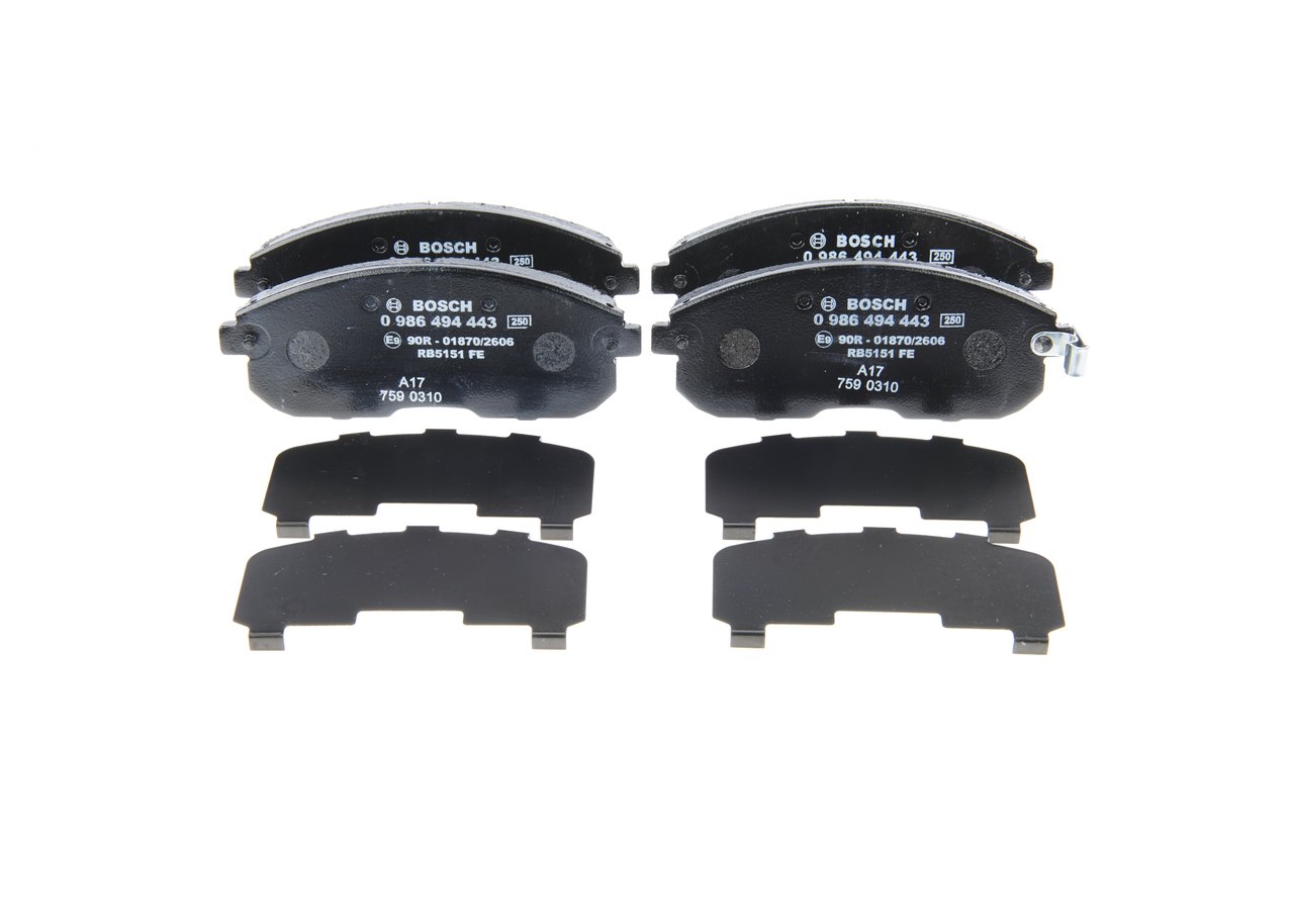 Bremsbeläge 0 986 494 443 für NISSAN