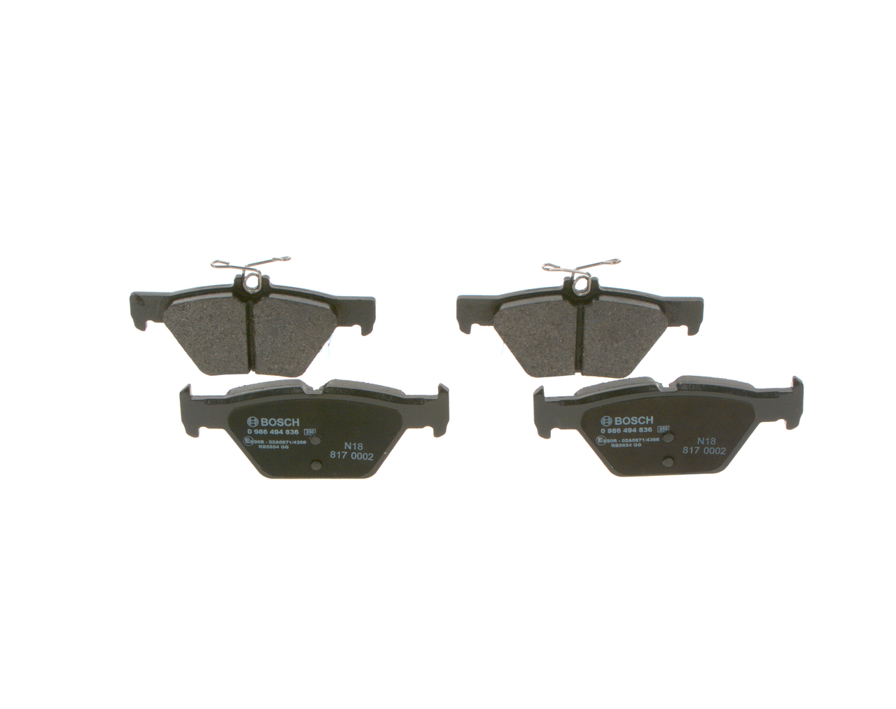BOSCH Bremsbeläge 0 986 494 836 online kaufen