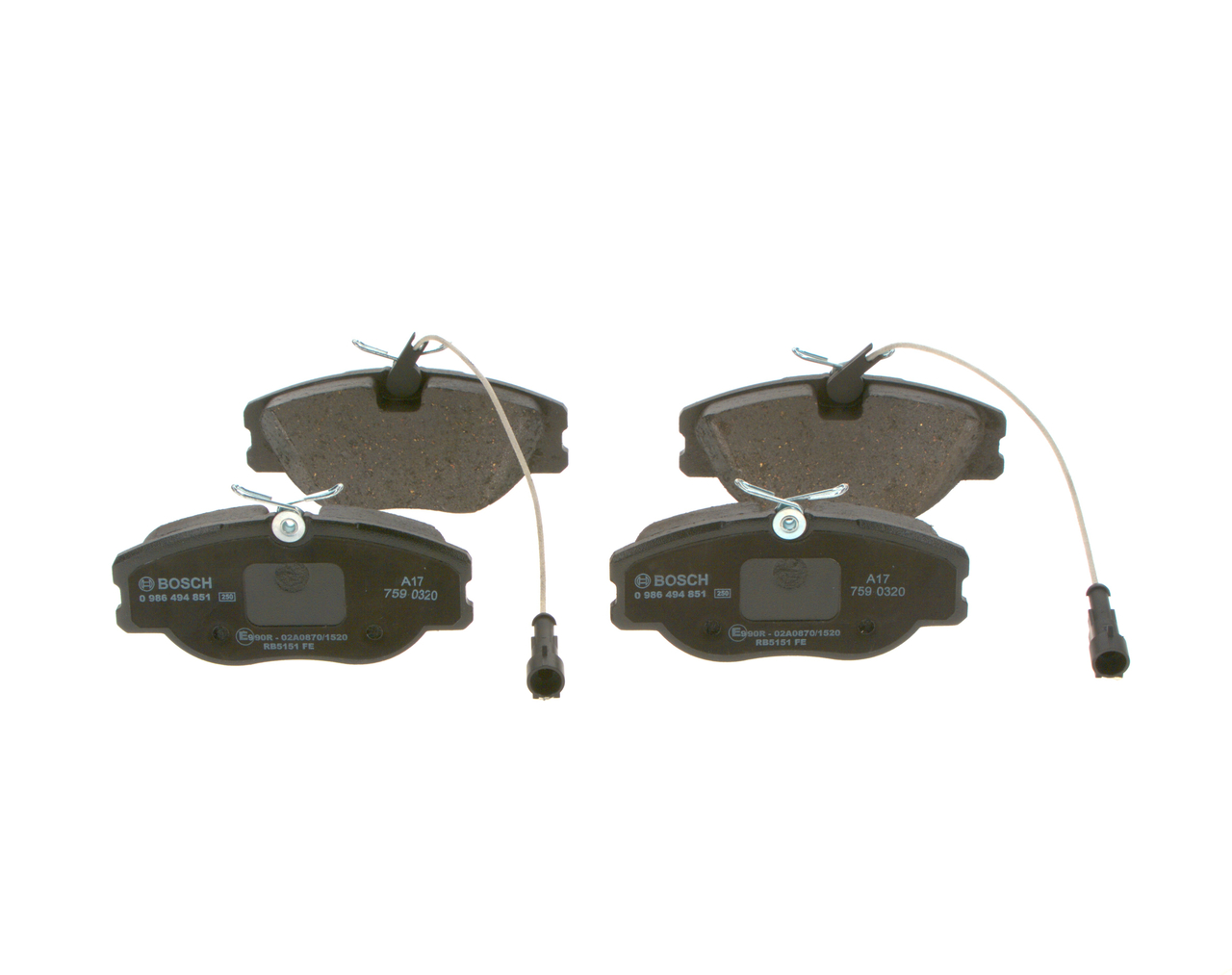 Acquista online BOSCH Kit pastiglie freni Art.: 0 986 494 851