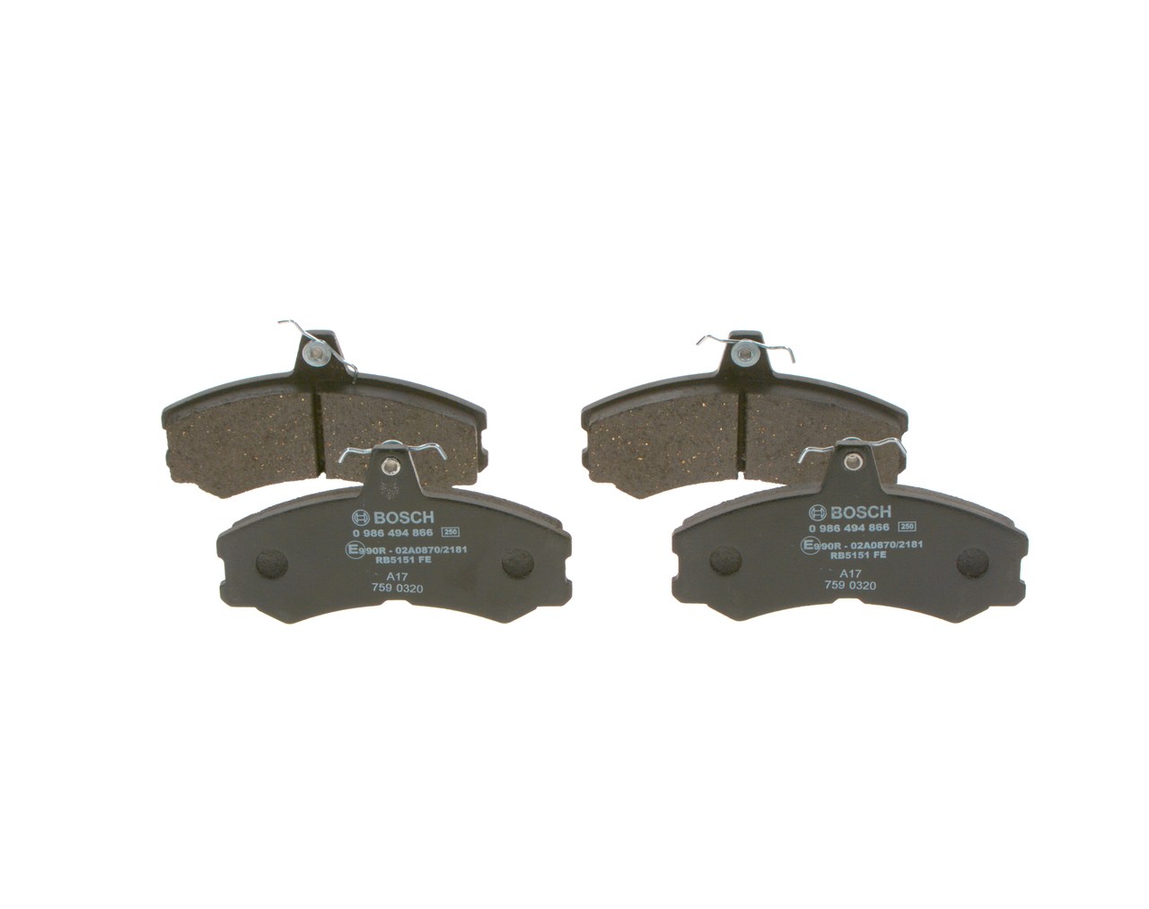 Bremsbeläge 0 986 494 866 von BOSCH günstig für 62,94 € online kaufen