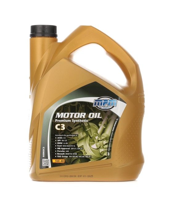 Comprar Aceite de motor de MPM 05005C3 a bajo precio de 163,28 €