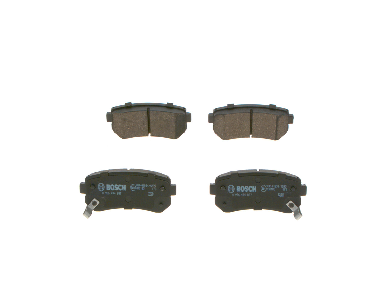 Bremsbeläge 0 986 494 887 von BOSCH günstig für 27,32 € online kaufen