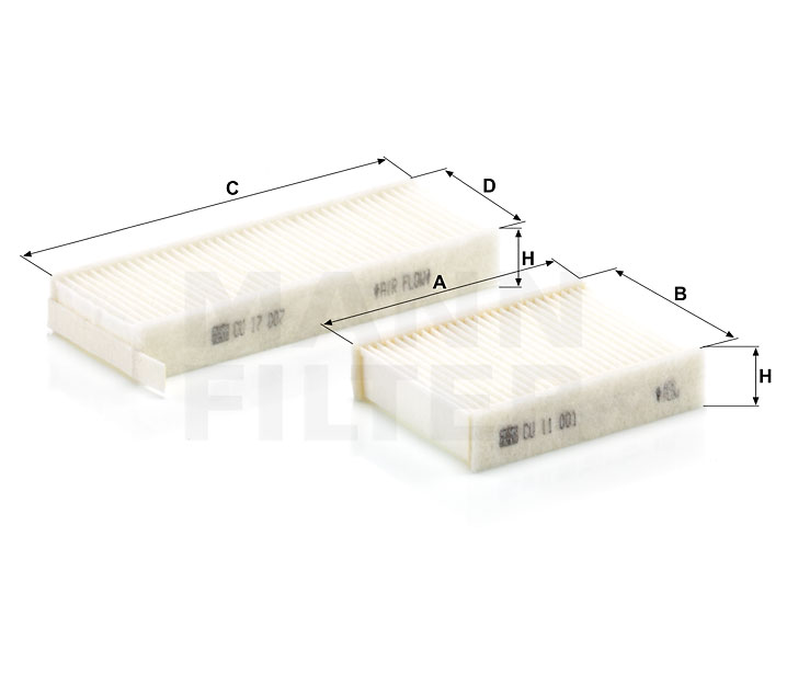 Köp Kupéfilter av MANN-FILTER CU 17 009-2 till det låga priset 287,43 kr