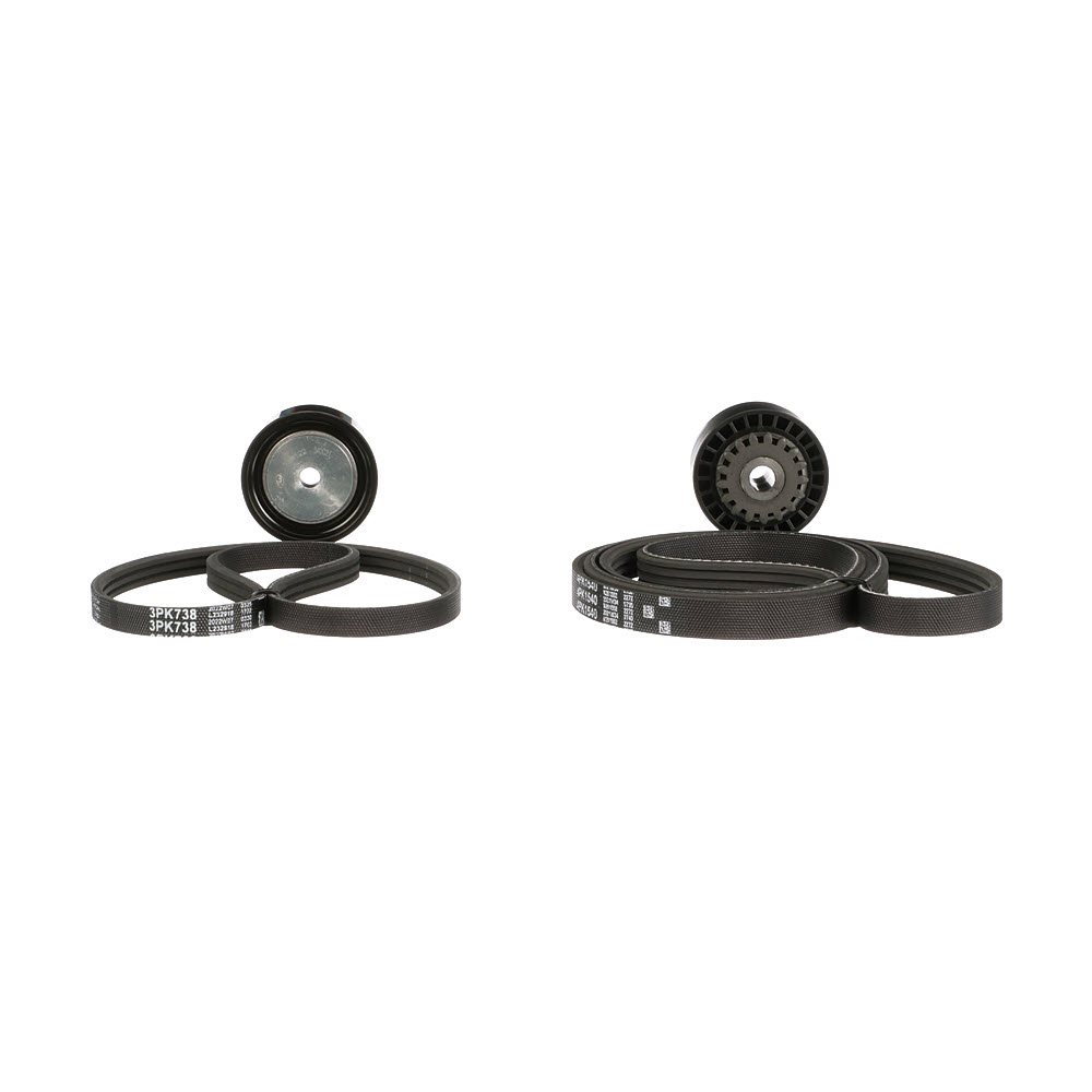 Achetez des Jeu de courroies trapézoïdales à nervures GATES K063PK738 à prix pour 77,47 €