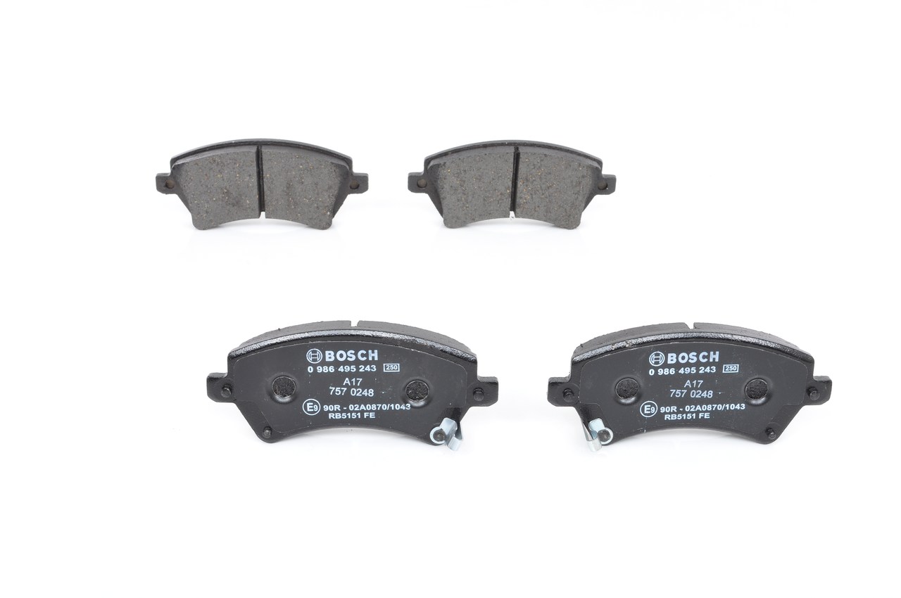 Acquista online BOSCH Kit pastiglie freni Art.: 0 986 495 243