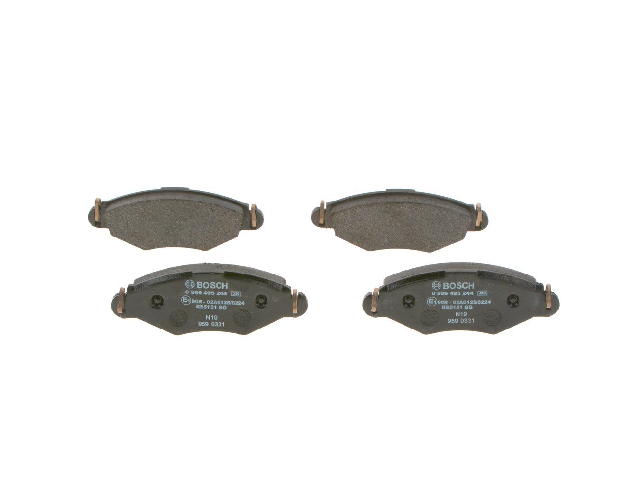 Compre Pastilhas de travão da BOSCH 0 986 495 244 a um preço baixo por 25,44 €