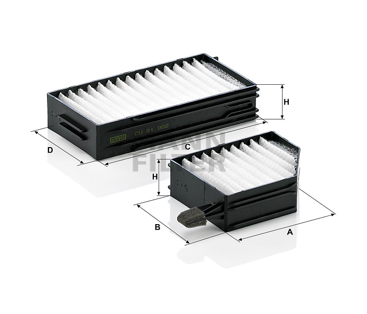 Köp Kupéfilter av MANN-FILTER CU 21 002-2 till det låga priset 470,14 kr