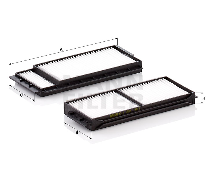 Köp Kupéfilter av MANN-FILTER CU 22 001-2 till det låga priset 235,71 kr